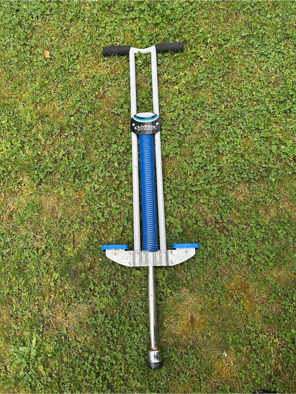 Blue and Silver Classic Pogo Stick